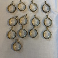 Lote de 13 anéis de fixação vintage com acabamento em latão para vara de cortina de café, usado comprar usado  Enviando para Brazil