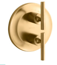 Kohler Purist K-T14489-4-2MB termostático válvula dupla acabamento chuveiro latão moderno comprar usado  Enviando para Brazil