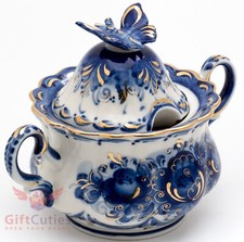 Porcelain gzhel sugar for sale  Panorama City