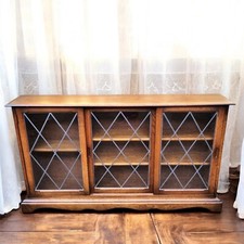 Vintage oak glass for sale  MANSFIELD