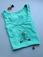 Desenho Borboleta Verde Menta T-shirt Serigrafia Arte Impressa Exclusivo Feito À Mão comprar usado  Enviando para Brazil