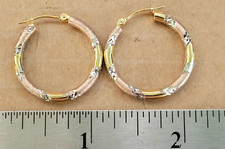 gold hoop triple earrings for sale gold hoop triple earrings for sale Benton