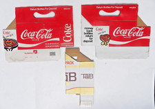 3 diferentes NOS vintage COCA-COLA + TAB anunciar GARRAFAS transportadoras DEPÓSITO DE DEVOLUÇÃO comprar usado  Enviando para Brazil
