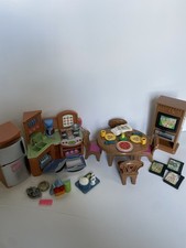Fisher Price Loving Family sala de jantar mesa cadeira TV conjunto cozinha geladeira +lote comprar usado  Enviando para Brazil