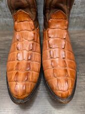 Botas de caubói masculinas Larry Mahan Caiman couro cauda de crocodilo corno 9 XE, usado comprar usado  Enviando para Brazil