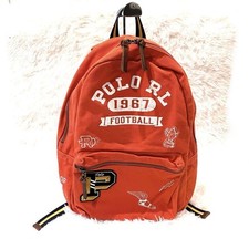 Bolsa masculina Ralph Lauren rara mochila polo laranja lona patch logotipo edição limitada comprar usado  Enviando para Brazil