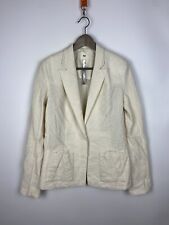 Jaqueta Blazer Feminina Roland Mouret Botão Bege Bolsos RRP$800 Tamanho EUA10/Reino Unido14 comprar usado  Enviando para Brazil