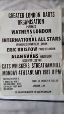 Original darts poster for sale  LITTLEHAMPTON