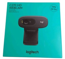 Webcam Logitech C270 HD preta 720p caixa aberta comprar usado  Enviando para Brazil