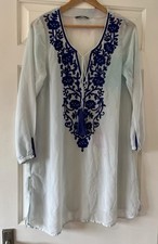 Kaftan embroidered blue for sale  WIGAN