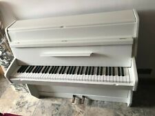 Piano vertical pequeno branco brilhante 6 oitavas overstrung Kemble feito na Grã-Bretanha comprar usado  Enviando para Brazil