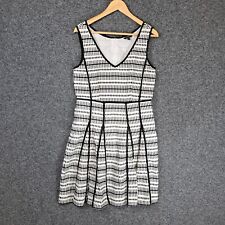 Vestido feminino basco tamanho 12 preto branco plissado trabalho carreira corporativa escritório comprar usado  Enviando para Brazil