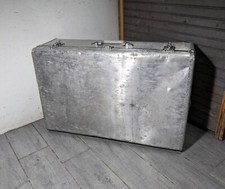 Mala de viagem vintage era da máquina industrial rebitada alumínio tronco steampunk comprar usado  Enviando para Brazil