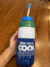 Garrafa térmica externa canudo e tampa guindaste vintage Marvin’s Cool Squeeze água bebida comprar usado  Enviando para Brazil