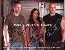 Usado, Elenco de filmes Velozes e Furiosos - FOTO AUTOGRAFADA 8 1/2 X 11 / CERTIFICADO DE AUTENTICIDADE comprar usado  Enviando para Brazil