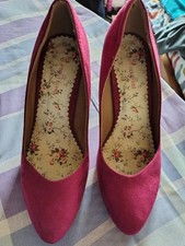 Ladies raspberry suede for sale  SOUTHAMPTON
