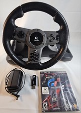 Logitech Driving Force Feedback roda de corrida sem fio PS2/PS3/PC EX5D12 - GT 5  comprar usado  Enviando para Brazil