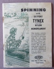 Livreto antigo giratório com linha de monofilamento de náilon Du Pont TYNEX pesca como fazer comprar usado  Enviando para Brazil