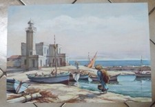 Aquarelle phare zarzis d'occasion  Carqueiranne