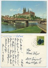 117705 - Miśnia - Zamek Albrechtów i katedra - Widokówka, przebiegła 14.7.1969 na sprzedaż  Wysyłka do Poland