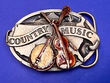 Fivela de cinto American Country Music Banjo Fiddle Pickers vintage 1984 Siskiyou E-29, usado comprar usado  Enviando para Brazil