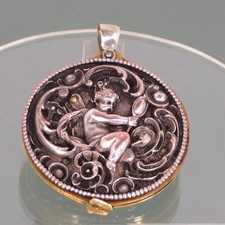 Medaillon floral jugendstil gebraucht kaufen  Kahl a.Main