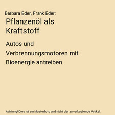 Pflanzenöl als kraftstoff gebraucht kaufen  Trebbin