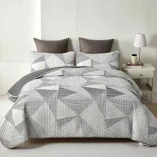 Grey bedspread double for sale  COVENTRY