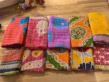 Guardanapo Kantha vintage toalhas de cozinha decoração de mesa algodão feito à mão boêmio 16x16 comprar usado  Enviando para Brazil