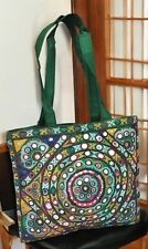 Sacola Tote Vintage Artesanal com Bordado à Mão da Kutch - Étnica Boho Chic comprar usado  Enviando para Brazil