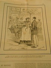 Caricature 1890 marchande d'occasion  Bourgoin-Jallieu