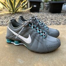 NIKE Shox JÚNIOR FEMININO TAMANHO EUA 6 Cinza Azul-petróleo Branco Usado uma vez tênis esportivo corrida comprar usado  Enviando para Brazil