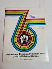 Vintage Anos 1970 1975 Programa Internacional Decathlon Hayward Oregon EUA USSR Pista comprar usado  Enviando para Brazil