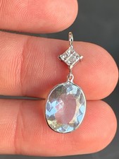 Pingente de ouro 18 quilates diamante água-marinha 5 quilates comprar usado  Enviando para Brazil