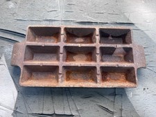 Molde antigo de ferro fundido prata 9 barras lingote pesado ouro barras de chumbo antigas comprar usado  Enviando para Brazil