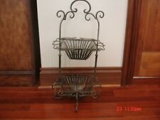 2 camadas de ferro forjado cozinha buffet display frutas planta vegetal 13"L x 27"H comprar usado  Enviando para Brazil