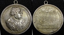 Alemanha Nurnberg Reforma Prata 1717 Martin Luther.Cidade "NOVA JERUSALÉM" 44mm comprar usado  Enviando para Brazil