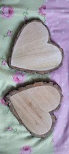 Wooden heart slices for sale  GLASGOW