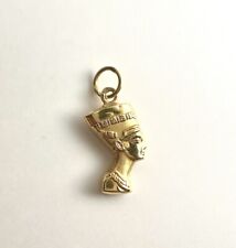 Pingente de ouro 18k Nefertiti feito à mão charme figura egípcia antiga 0,7 g-22 mm comprar usado  Enviando para Brazil