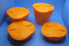 Tupperware Orange 800ml 500ml 240ml 240ml com 4 tampas 5474A 5395A 5422A 5419A comprar usado  Enviando para Brazil