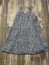 Vestido Madewell Feminino LP Linho Azul Bordado Flores Camadas Casa Boho comprar usado  Enviando para Brazil