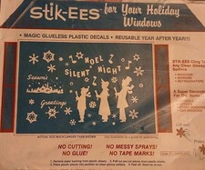 Usado, Adesivos decorativos reutilizáveis vintage STICK-EES para janela decoração de temporada de Natal comprar usado  Enviando para Brazil