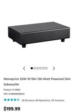 Monoprice ssw 10in for sale  Rialto