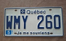 Québec plaque immatriculation d'occasion  Rognes