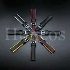 Pulseira de relógio de borracha de silicone preta 20 22 mm fivela azul EUA comprar usado  Enviando para Brazil