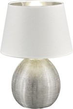 Reality Luxor lampa stołowa E27 35 cm srebrna ceramika na sprzedaż  PL
