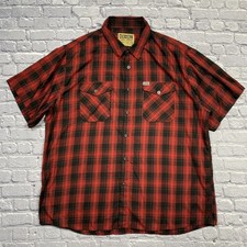 Camisa masculina Dixxon Flannel Co forma e função 4XL xadrez vermelha mistura de bambu grunge comprar usado  Enviando para Brazil