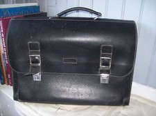Cartable cuir noir d'occasion  Saint-Malo