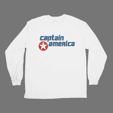 Camiseta manga comprida Capitão América (usada por Kurt Cobain / Nirvana) comprar usado  Enviando para Brazil