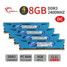 Memória RAM DIMM overclocking G.Skill ARES 32GB 4x 8GB DDR3 2400MHz OC PC3-19200U comprar usado  Enviando para Brazil